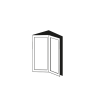 Slim Hjørneskapsdør 2stk 30x70