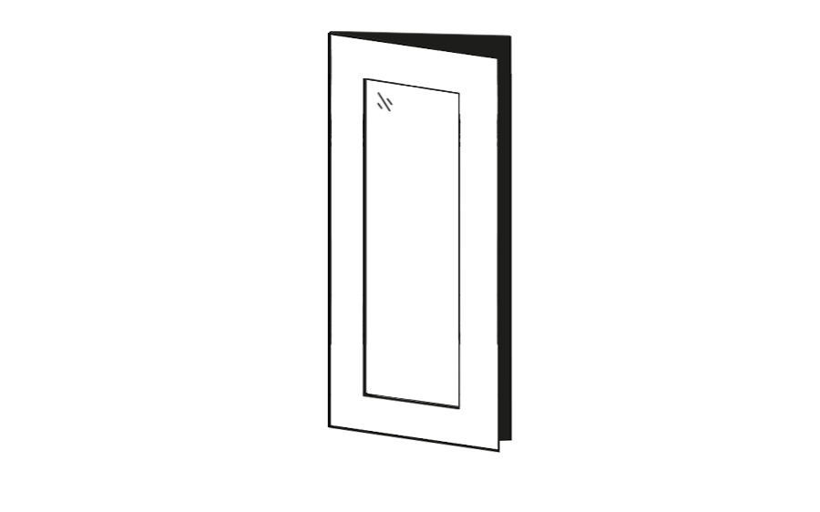 Plain Glass door 40 x 100 cm