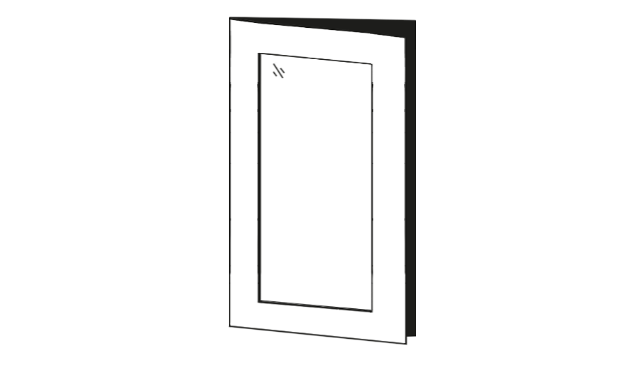 Discreet Porte vitrée 60 x 100 cm