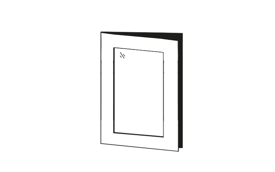 Discreet Porte vitrée 60 x 80 cm