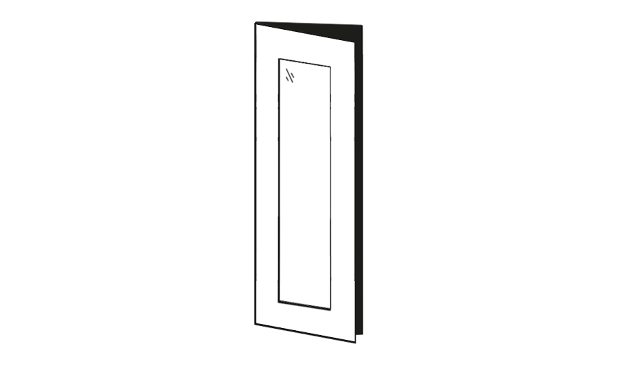 Deep Porte vitrée 30 x 100 cm