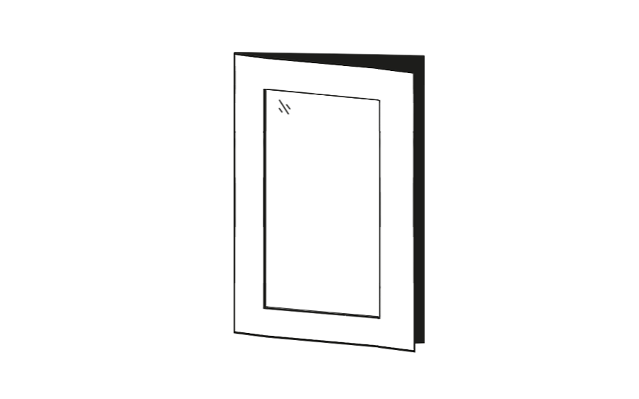 Glass door 60 x 92 cm