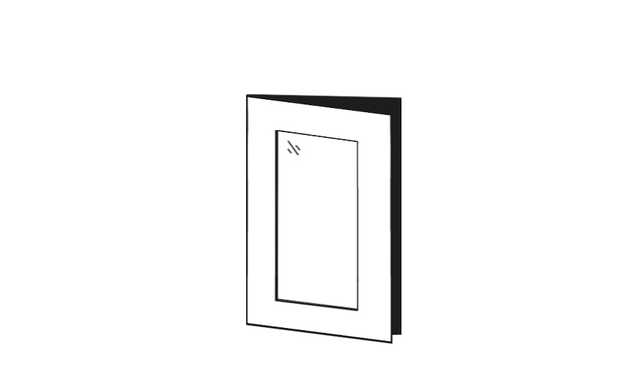 Deep Vitrindörr 50 x 70 cm