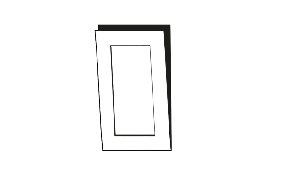 Discreet Front til oppvaskmaskin 45 x 70 cm